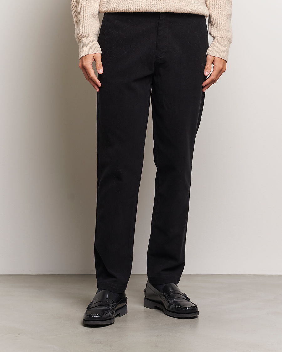 Herren | Hosen | A Day's March | Miller Cotton Lyocell Trousers Black