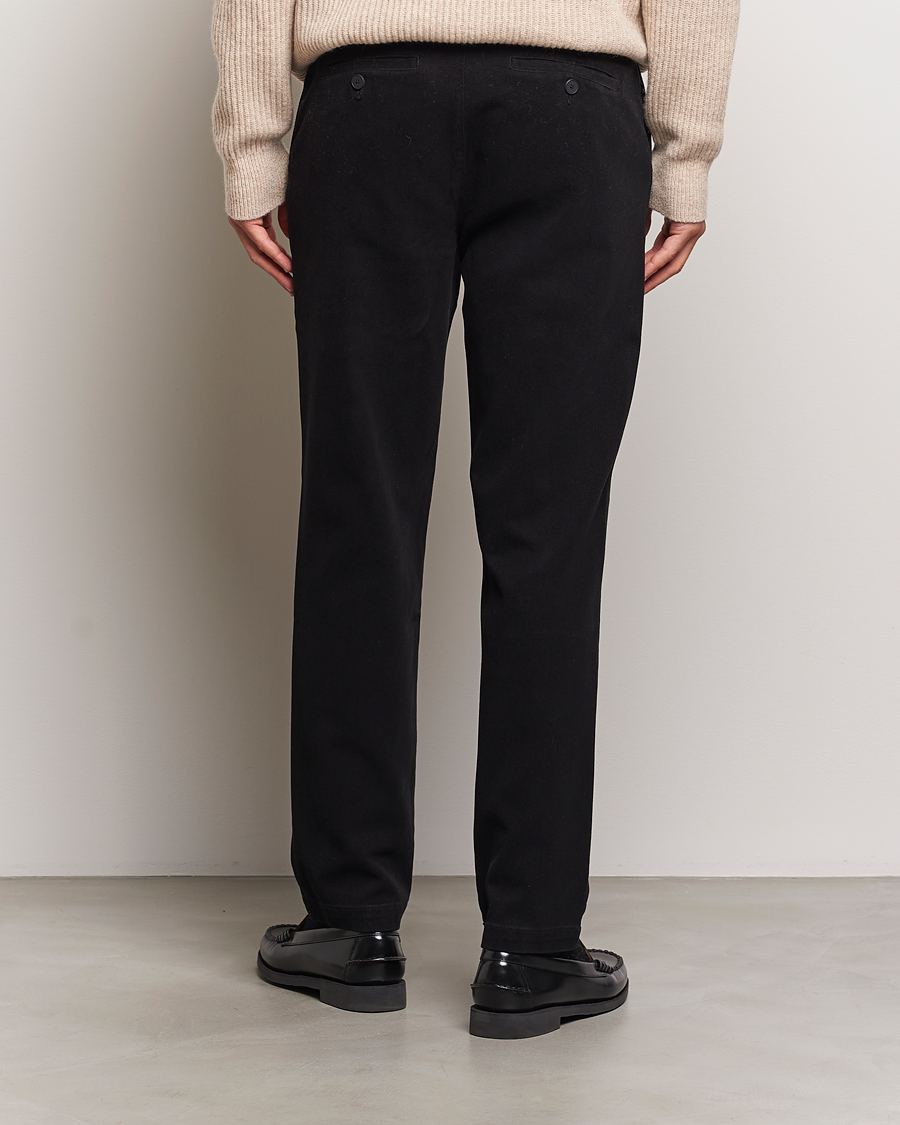 Herren | Hosen | A Day's March | Miller Cotton/Lyocell Trousers Black