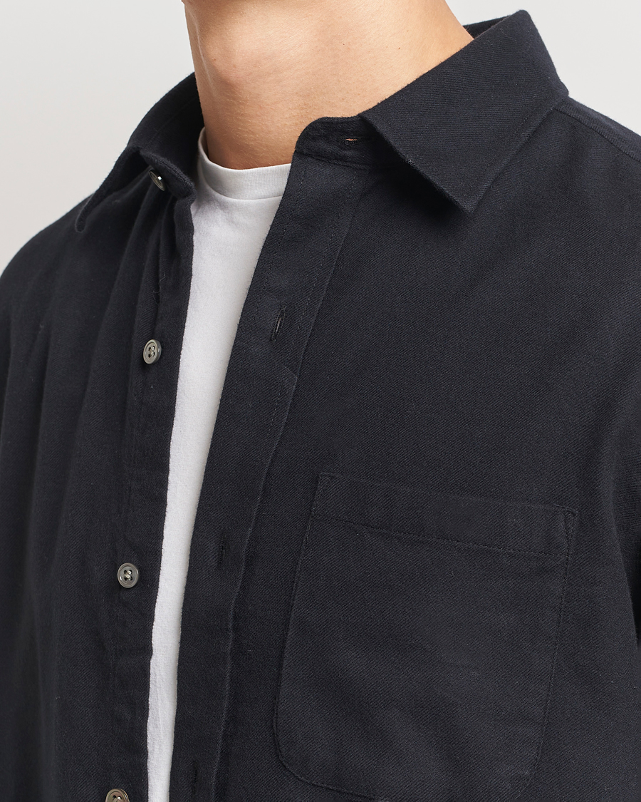 Herren | Hemden | A Day's March | Newark Flannel Shirt Black