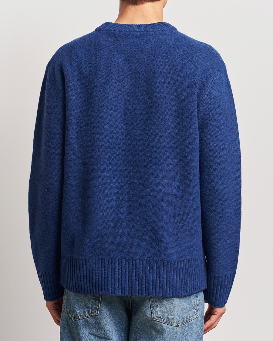 Herren | Pullover | A Day's March | Tietar Boiled Merino Sweater Blue