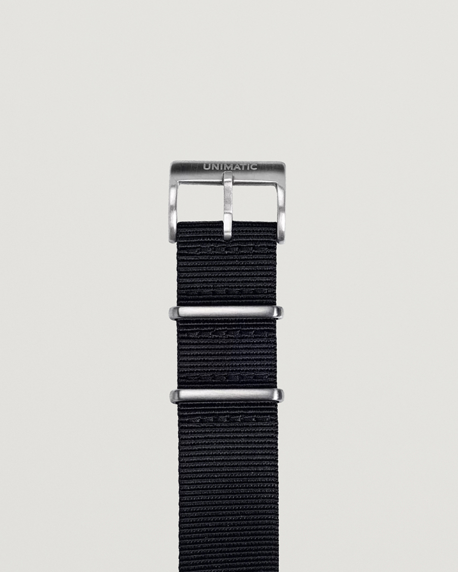 Herren | Uhrenarmband | UNIMATIC | Nylon Nato Steel 22mm Strap Black