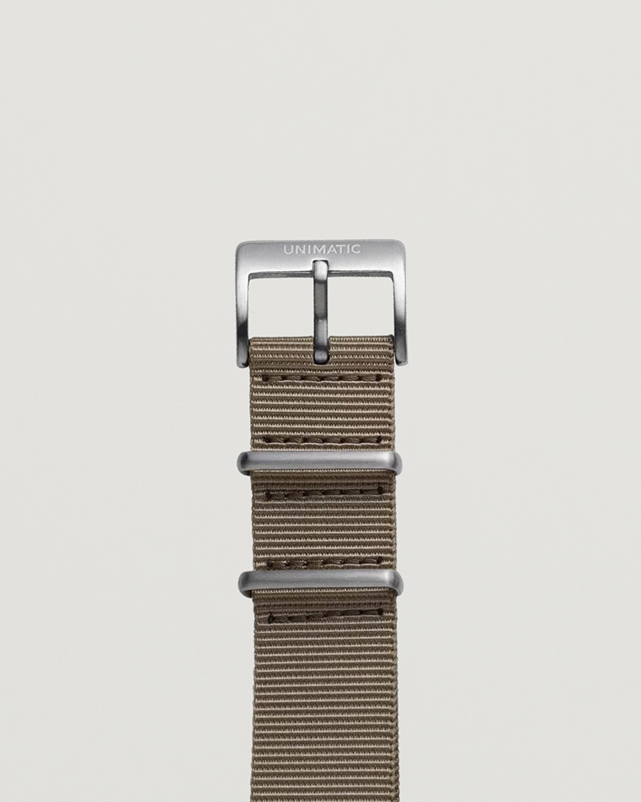 Herren | Uhrenarmband | UNIMATIC | Nylon Nato Steel 22m Strap Sand