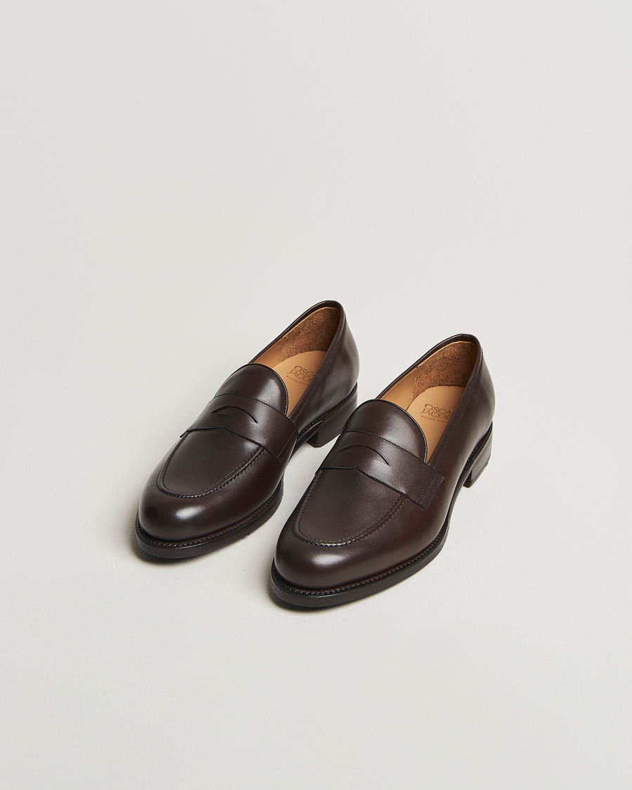 Herren | Loafer | Oscar Jacobson | Penny Loafers Dark Mud Brown