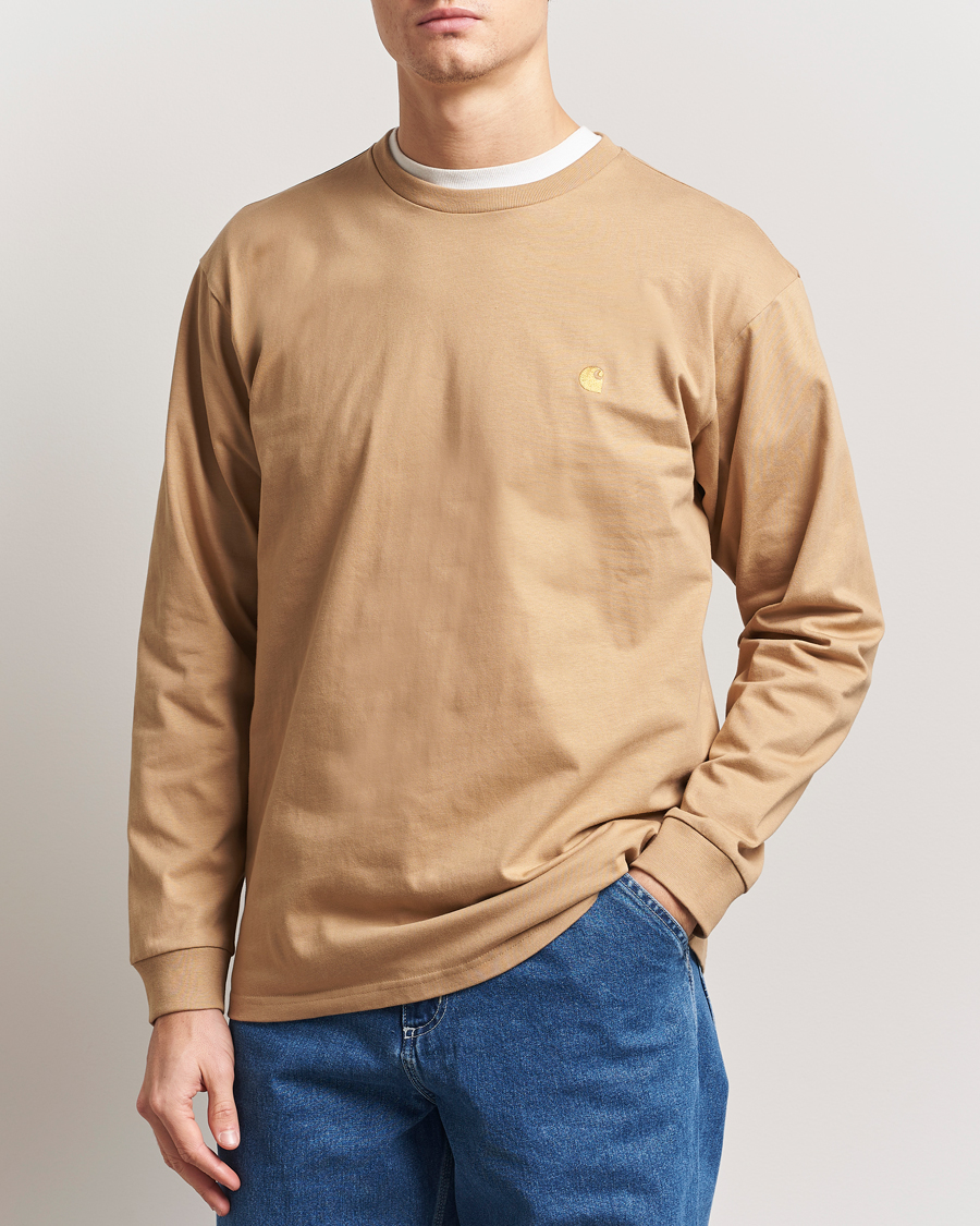 Herren | T-Shirts | Carhartt WIP | Chase Combed Cotton Long Sleeve T-Shirt Dusty H Brown