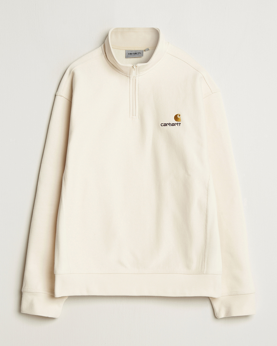 Herren | Pullover | Carhartt WIP | American Script Half Zip Sweatshirt Natural