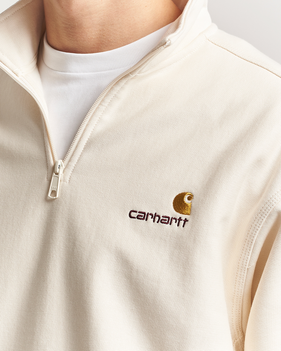 Herren | Pullover | Carhartt WIP | American Script Half Zip Sweatshirt Natural