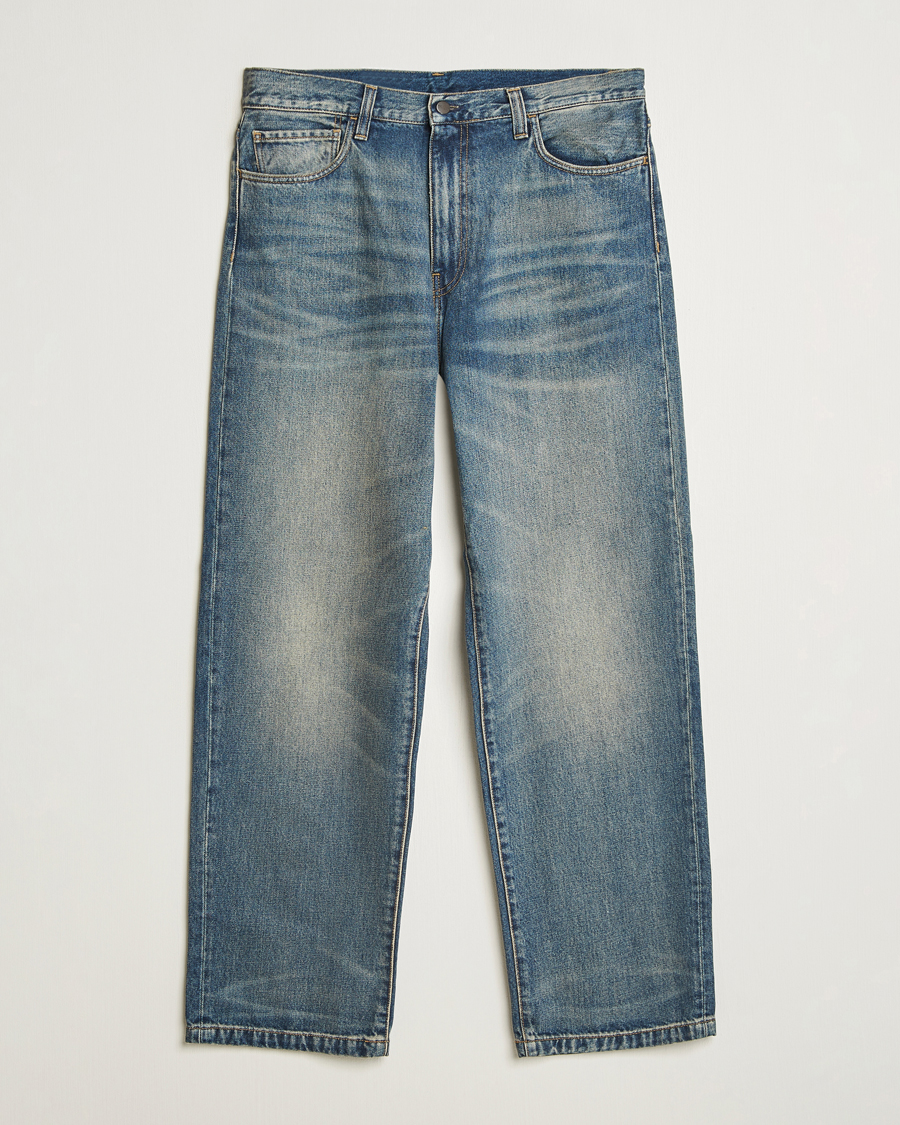 Herren | Jeans | Carhartt WIP | Landon Pant Smith Denim Blue Worn