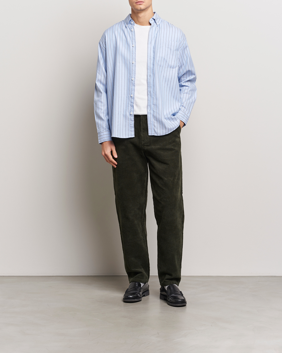 Herren | Hemden | LES DEUX | Kolton Herringbone Poplin Shirt Bel Air Blue