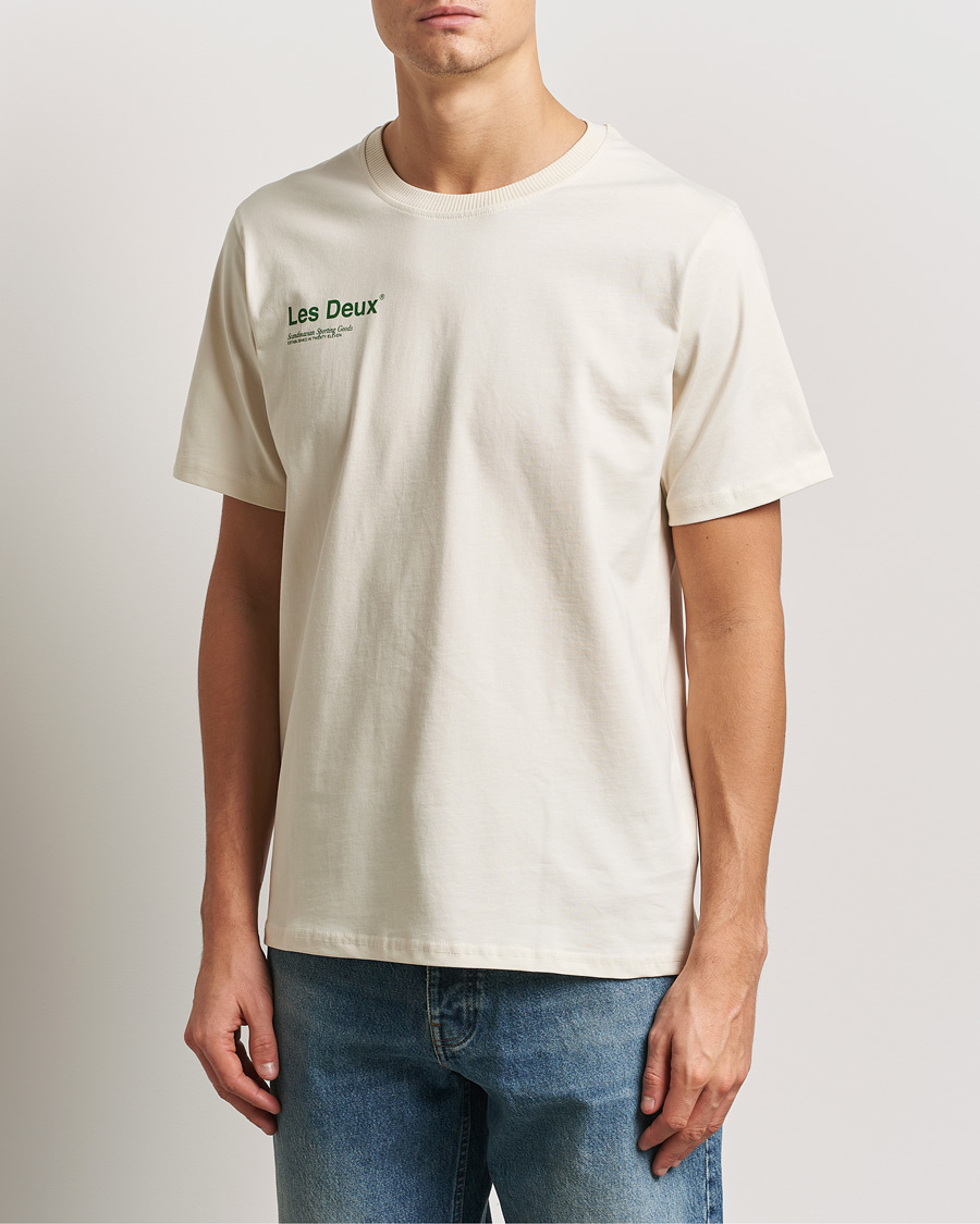 Herren | T-Shirts | LES DEUX | Brody Printed T-shirt 2.0 Ivory