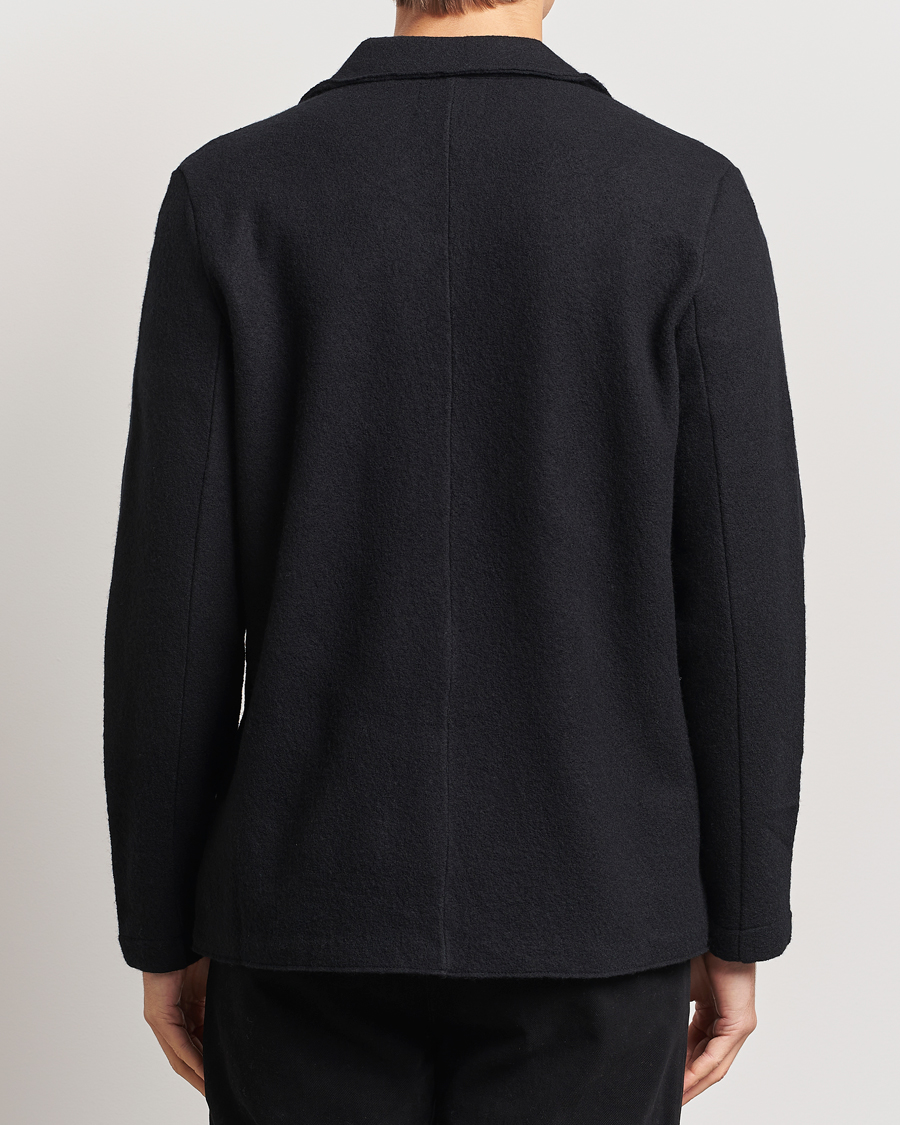 Herren | Sakkos | NN07 | Boiled Wool Knitted Blazer Black