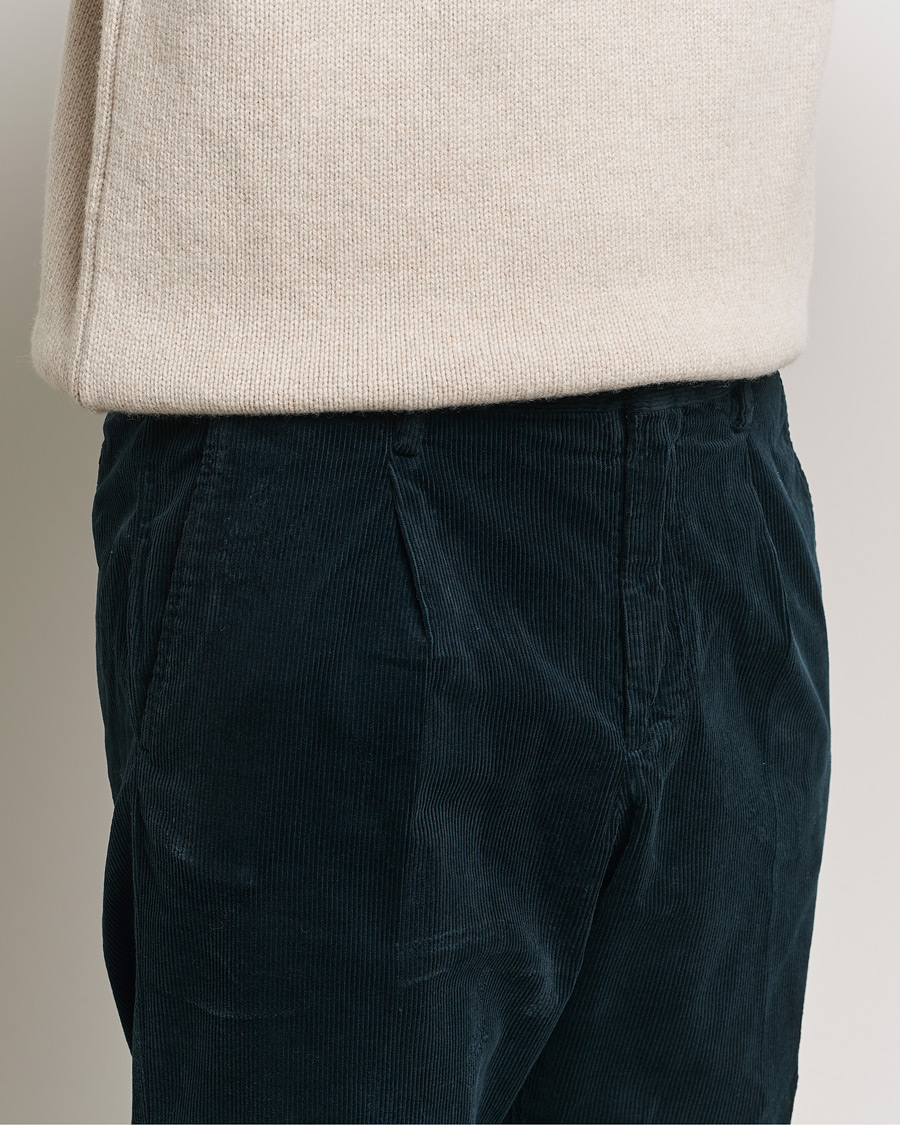 Herren | Hosen | NN07 | Bill Pleated Corduroy Pants Navy Blue