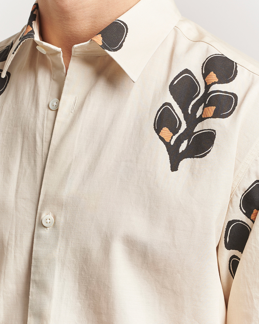 Herren | Hemden | NN07 | Freddy Printed Cotton/Lyocell Shirt Ivory