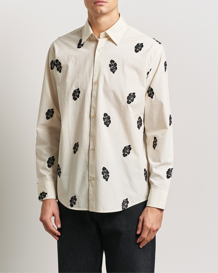 Herren | Hemden | NN07 | Freddy Printed Cotton Shirt Ivory