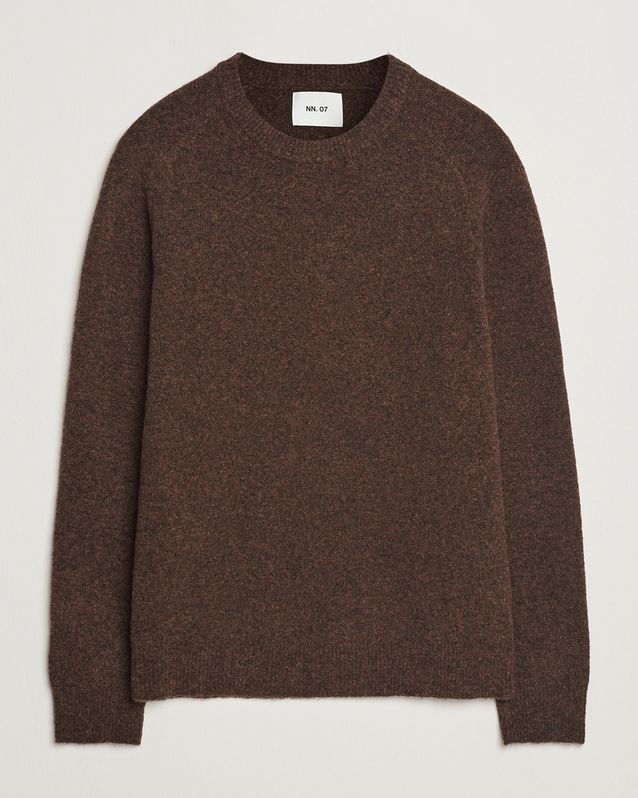 Herren | Pullover | NN07 | John Wool Knitted Sweater Demitasse Brown