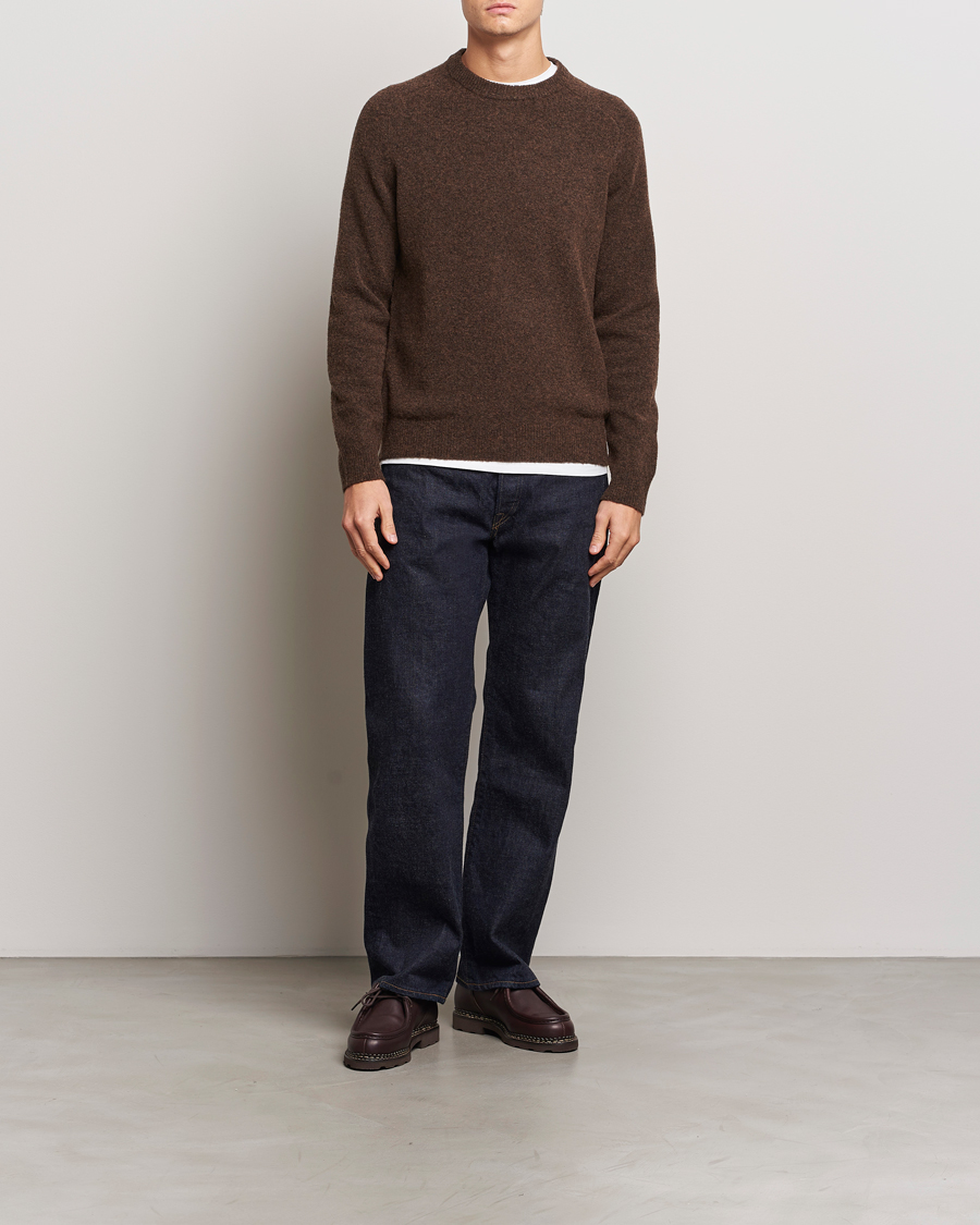 Herren | Pullover | NN07 | John Wool Knitted Sweater Demitasse Brown