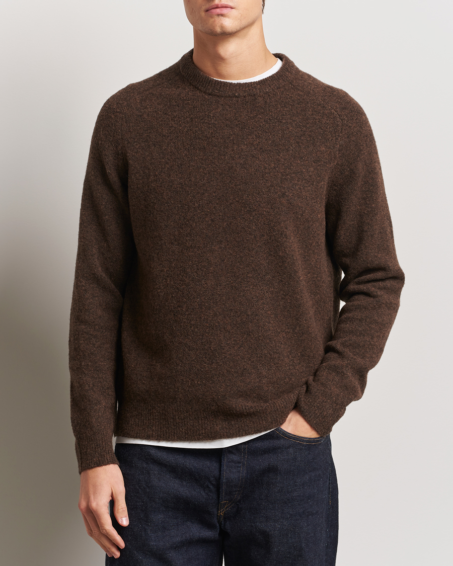 Herren | Pullover | NN07 | John Wool Knitted Sweater Demitasse Brown