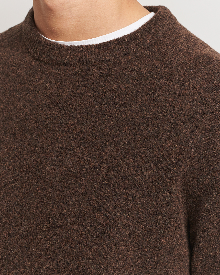Herren | Pullover | NN07 | John Wool Knitted Sweater Demitasse Brown