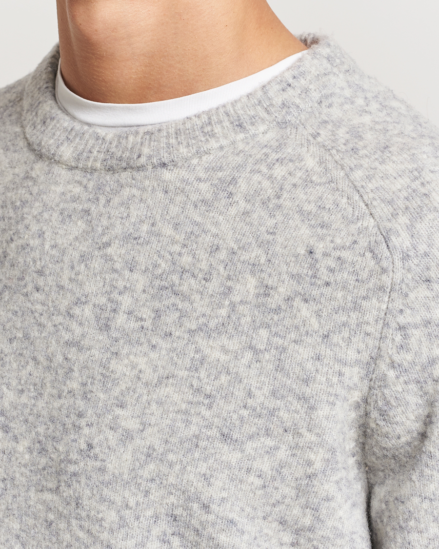 Herren | Pullover | NN07 | John Wool Knitted Sweater Medium Grey Melange