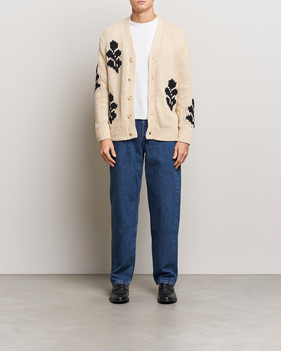 Herren | Pullover | NN07 | Mika Knitted Leaf Cardigan Ecru