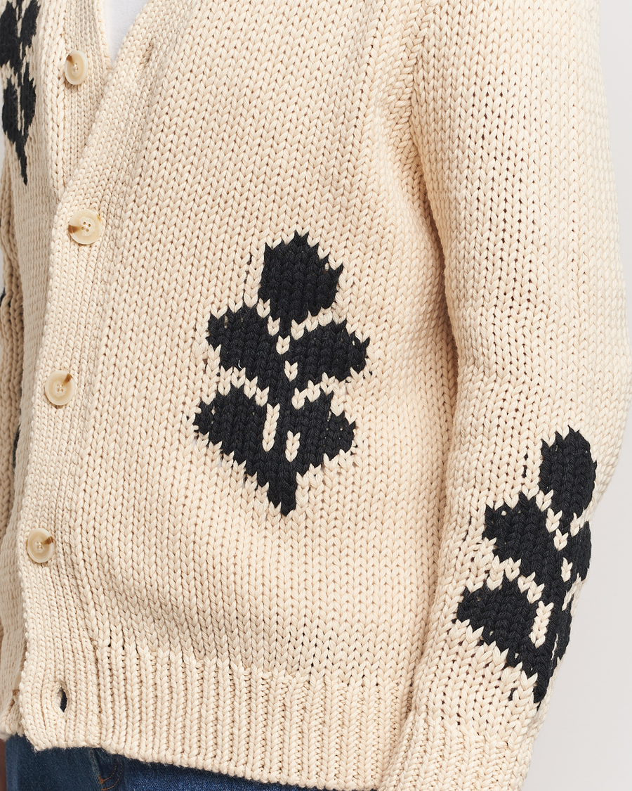 Herren | Pullover | NN07 | Mika Knitted Leaf Cardigan Ecru