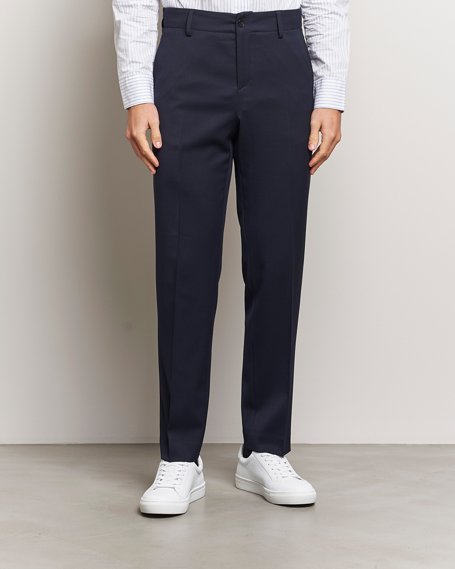 Herren | Hosen | Filippa K | Tailored Drawstring Trousers Navy