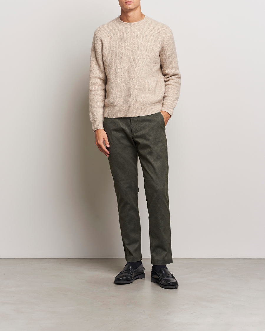 Herren | Hosen | NN07 | Theo Brushed Cotton Trousers Dark Army