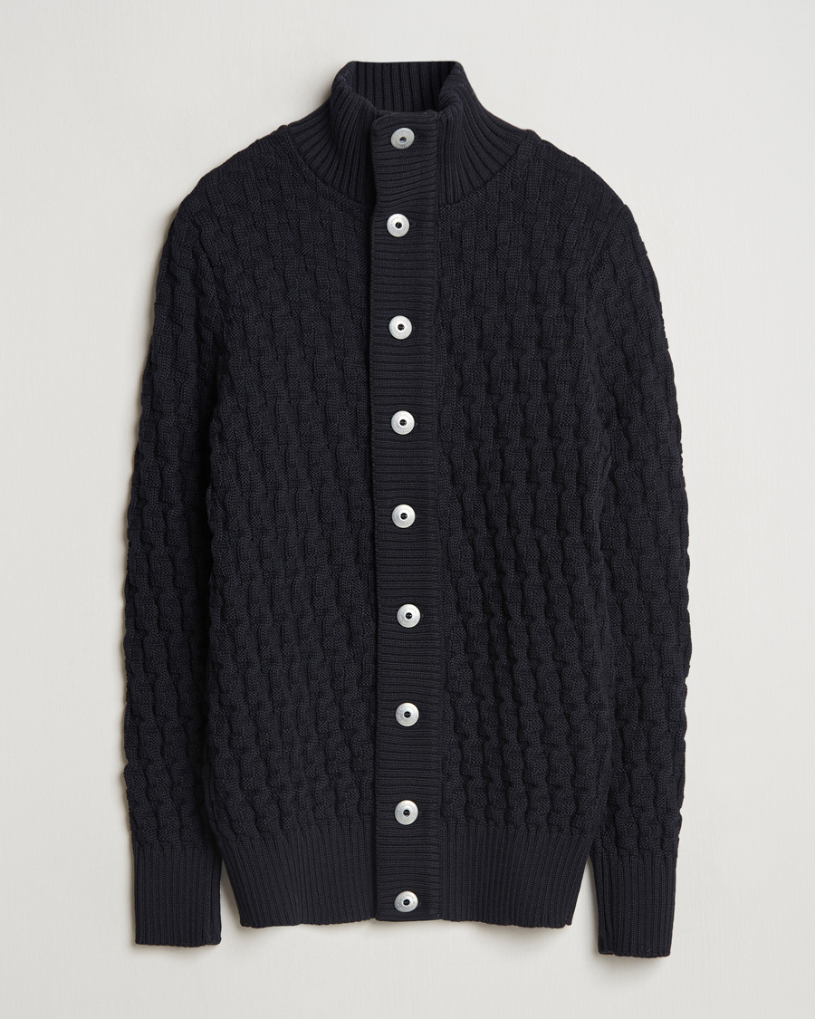 Herren | Pullover | S.N.S. Herning | Stark Wool Cable Cardigan Navy