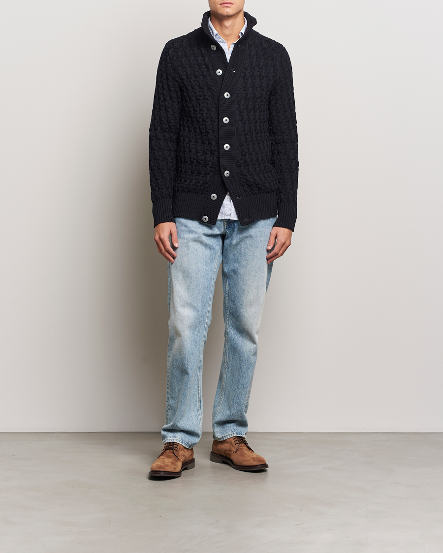 Herren | Pullover | S.N.S. Herning | Stark Cable Cardigan Navy Blue