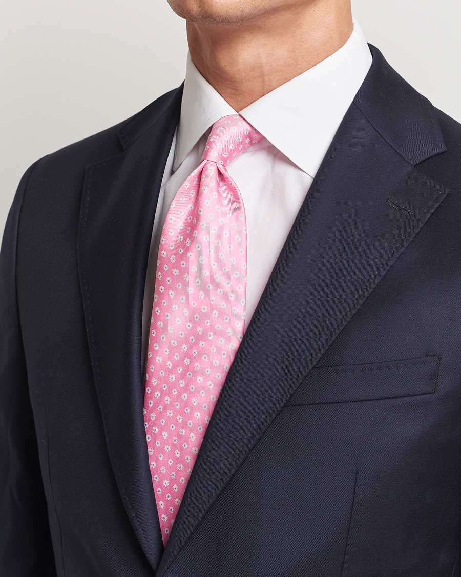 Herren | Krawatten | E. Marinella | 3-Fold Printed Silk Tie Pink
