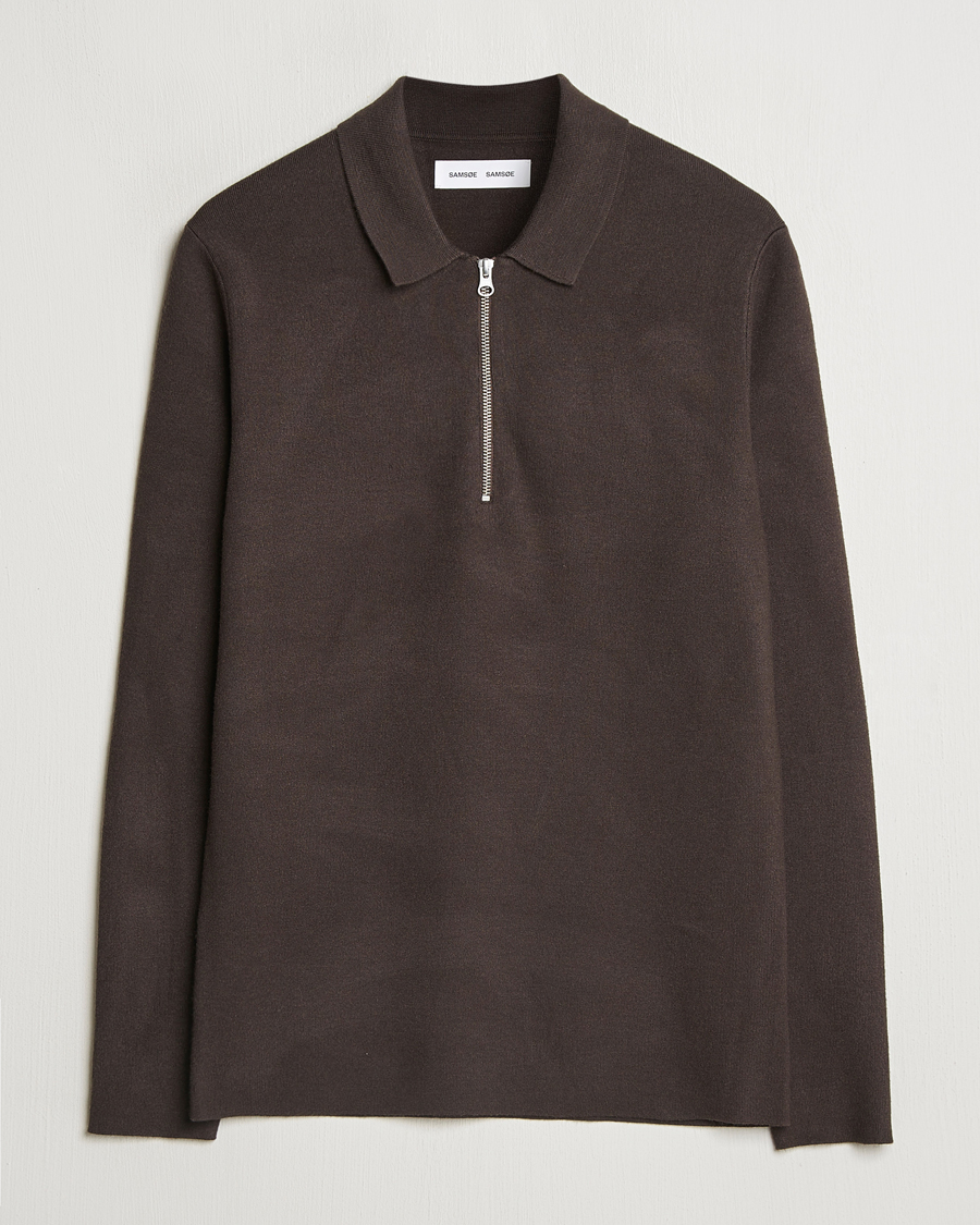 Herren | Pullover | Samsøe Samsøe | Guna Half Zip Turkish Coffee