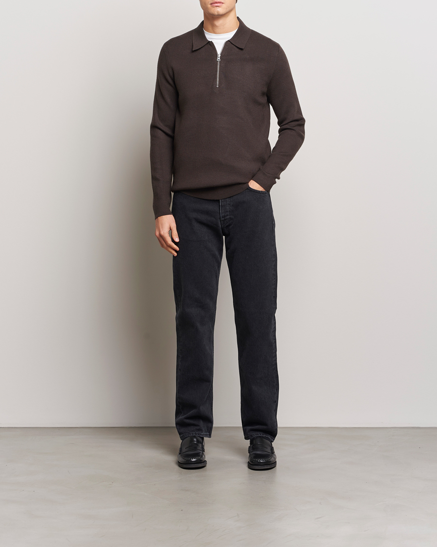 Herren | Pullover | Samsøe Samsøe | Guna Half Zip Turkish Coffee