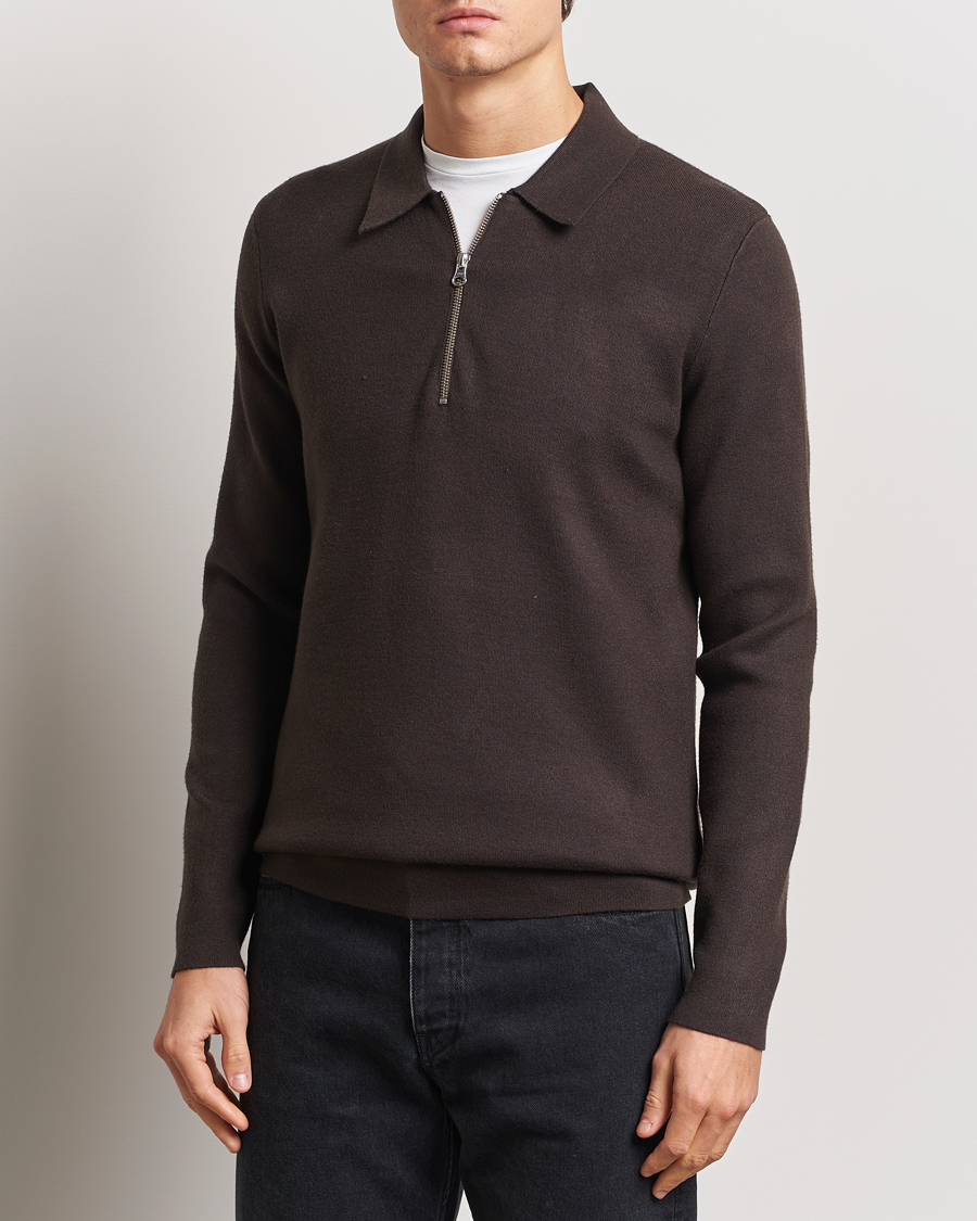 Herren | Pullover | Samsøe Samsøe | Guna Half Zip Turkish Coffee