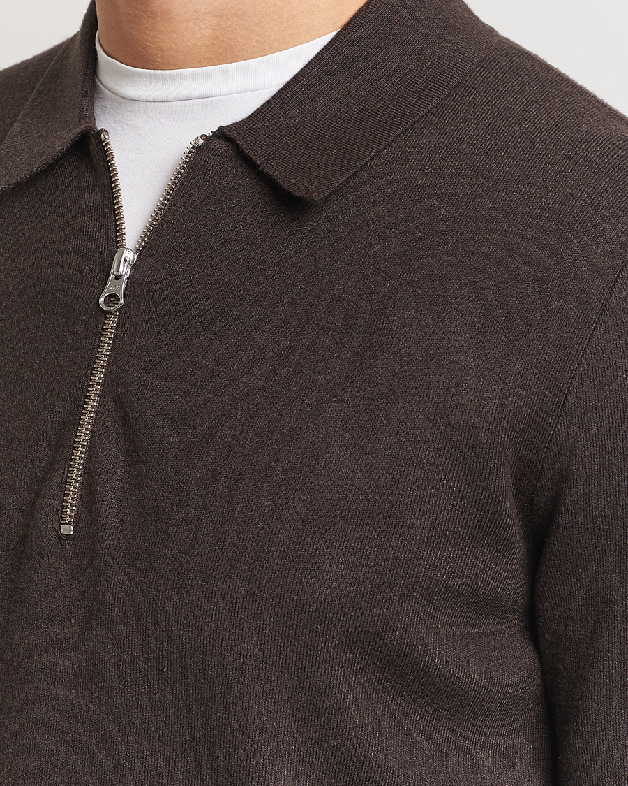 Herren | Pullover | Samsøe Samsøe | Guna Half Zip Turkish Coffee