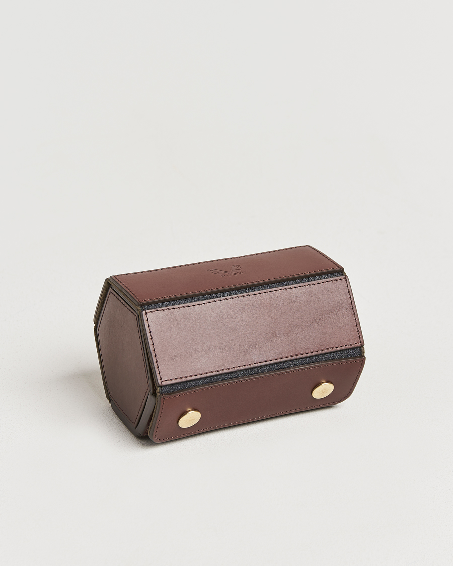 Herren | Uhrenverwahrung | Bennett Winch | Double Watch Roll Brown