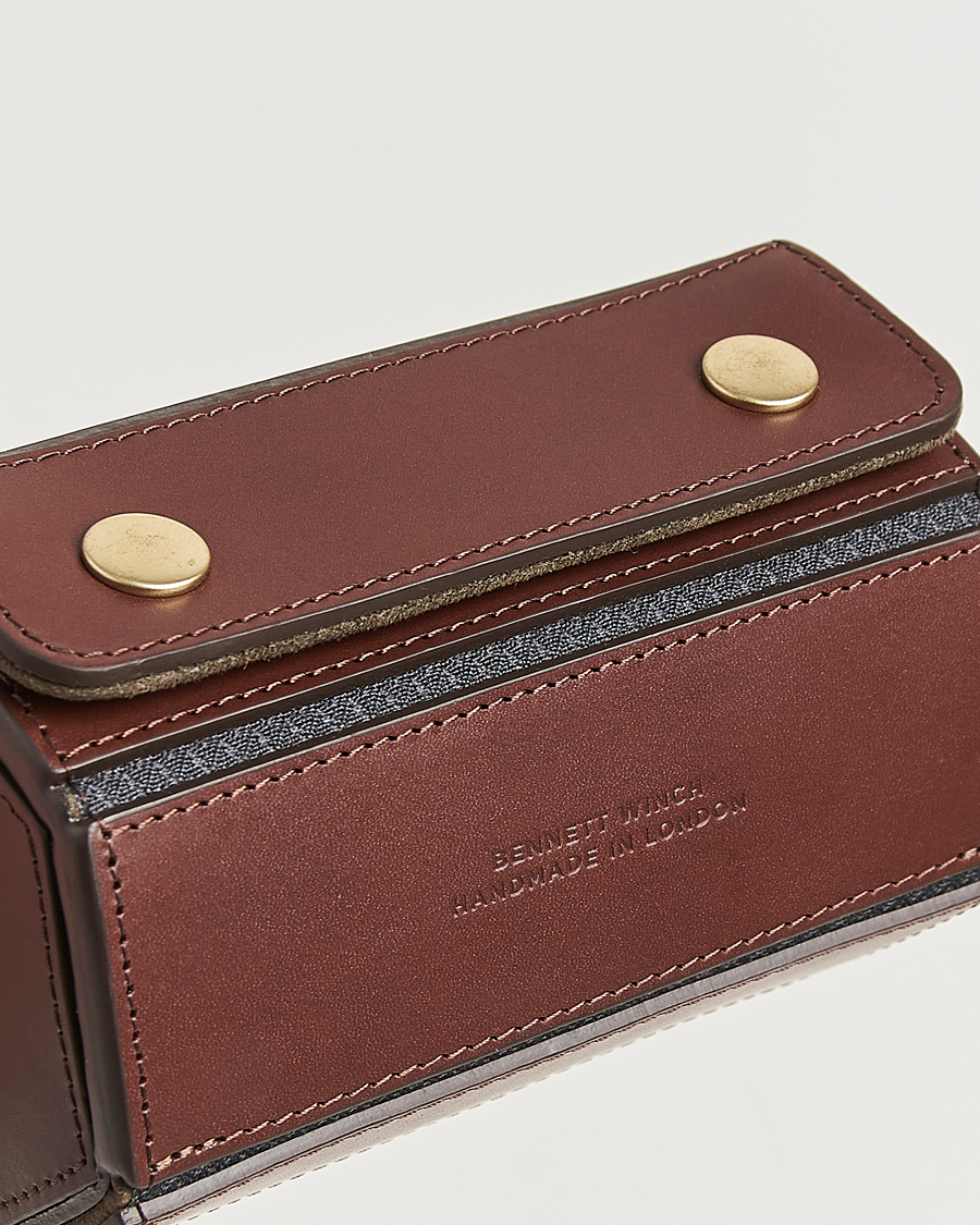 Herren | Uhrenverwahrung | Bennett Winch | Double Watch Roll Brown