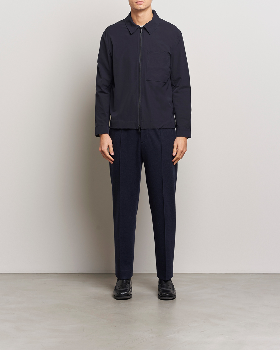 Herren | Hemden | J.Lindeberg | Jake Zipped Overshirt Navy