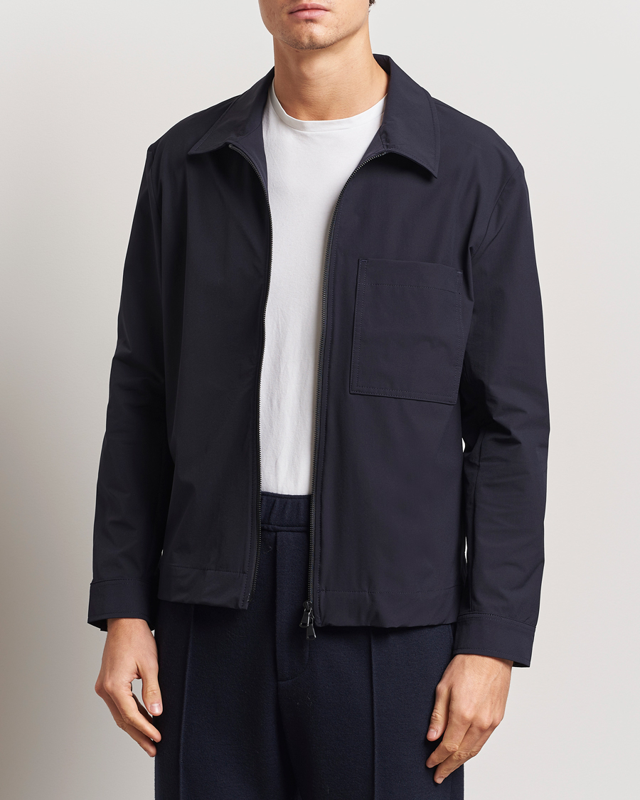 Herren | Hemden | J.Lindeberg | Jake Zipped Overshirt Navy