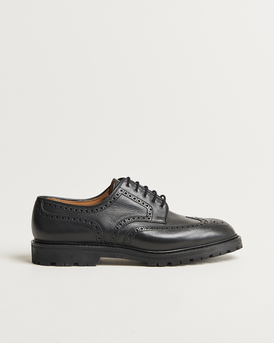 Herren | Crockett & Jones Pembroke Milled Grain Vibram Black | Crockett & Jones | Pembroke Milled Grain Vibram Black
