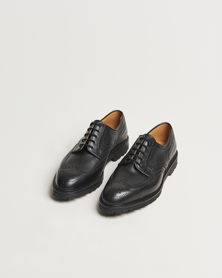 Herren | Crockett & Jones Pembroke Milled Grain Vibram Black | Crockett & Jones | Pembroke Milled Grain Vibram Black