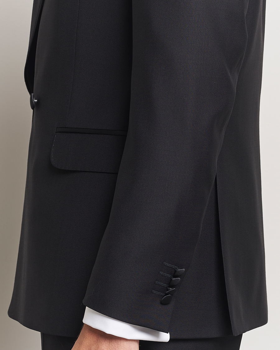 Herren | Sakkos | Oscar Jacobson | Fattore Double Breasted Tuxedo Blazer Black