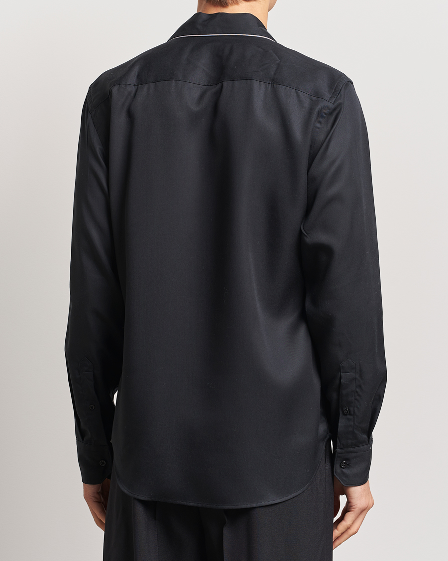 Herren | Hemden | Oscar Jacobson | Reg Fit Camp Collar Shirt Black