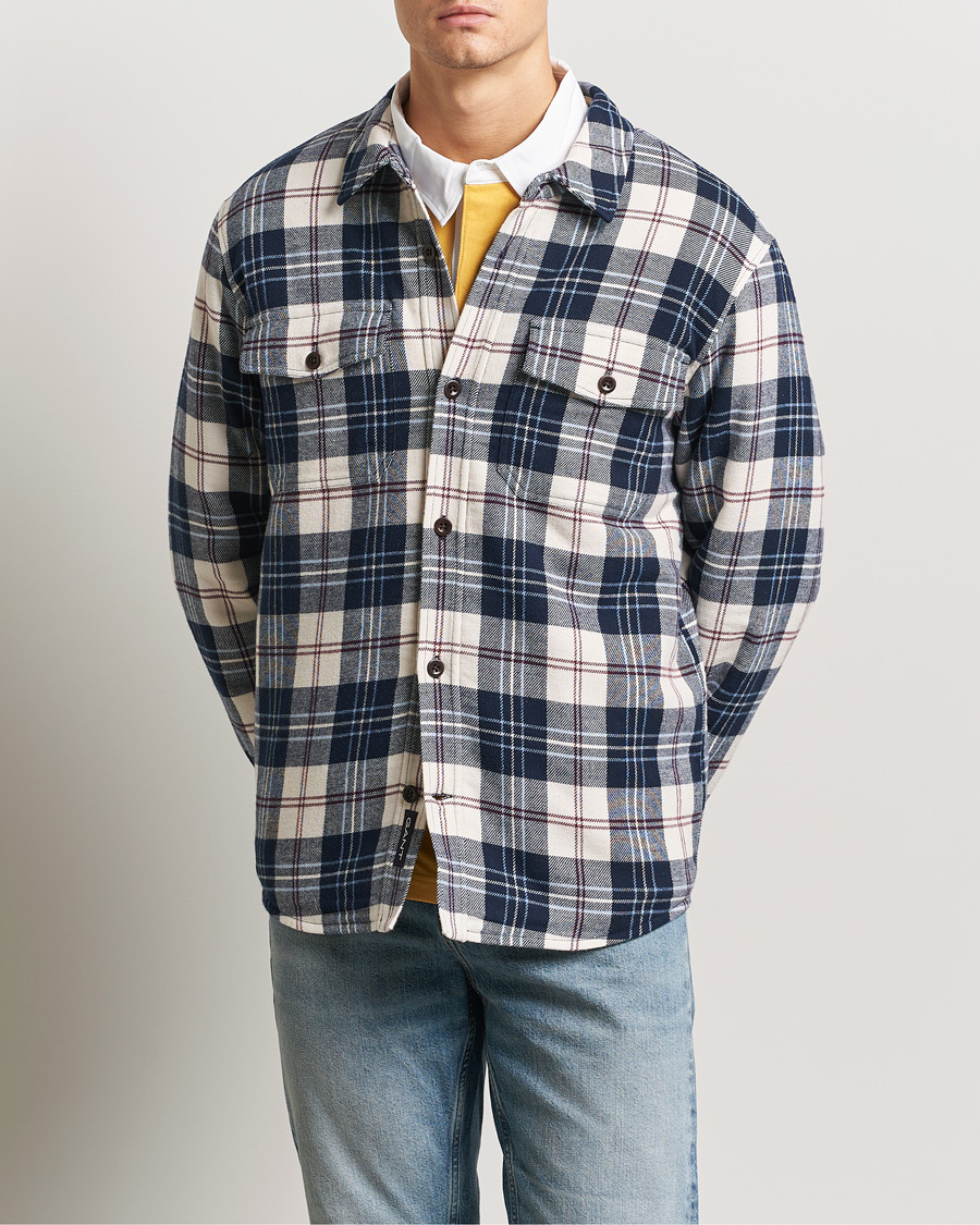 Herren | Hemden | GANT | Flannel Lined Checked Overshirt Evening Blue