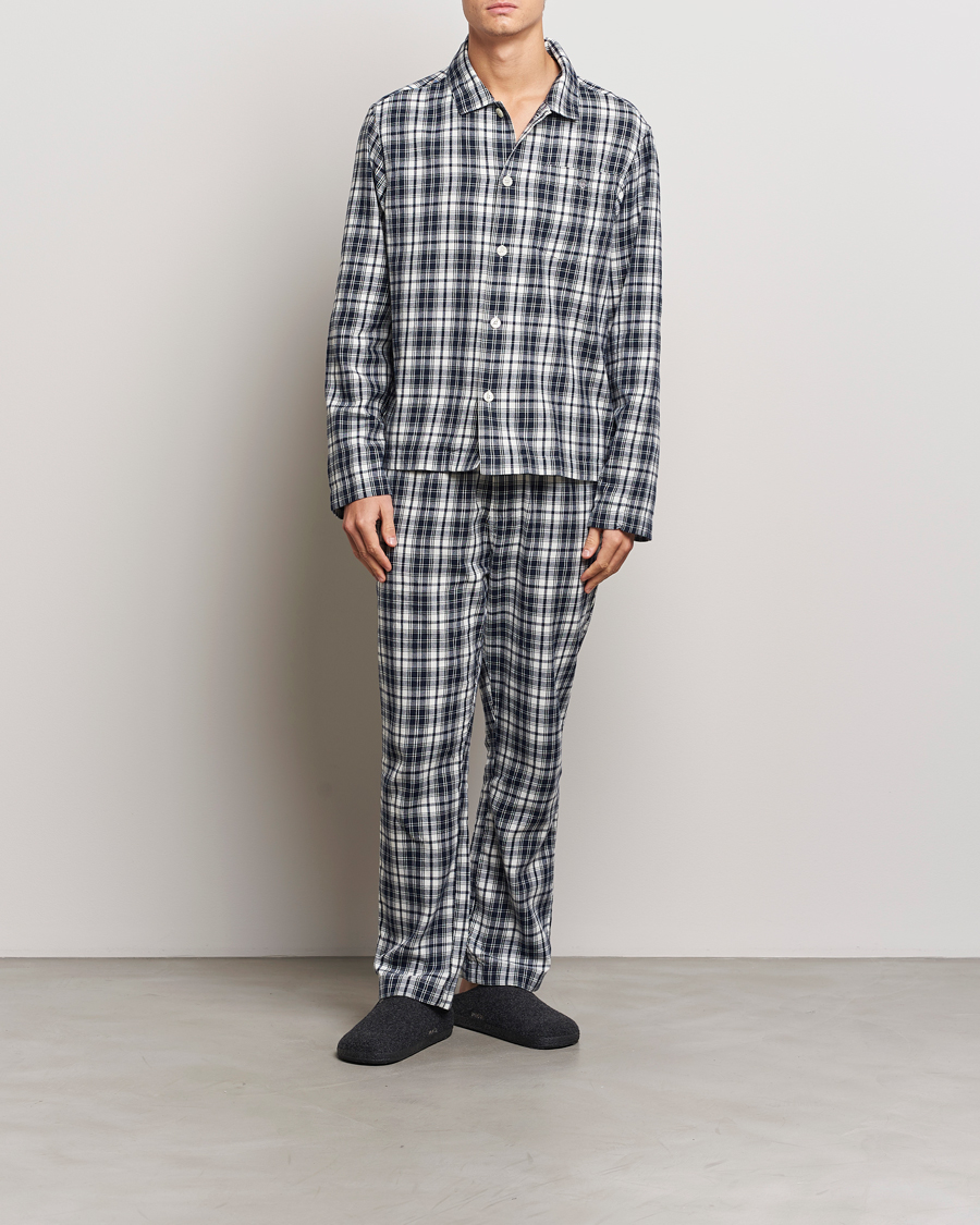 Herren | Schlafanzüge & Bademäntel | GANT | Checked Flannel Pyjama Set Evening Blue