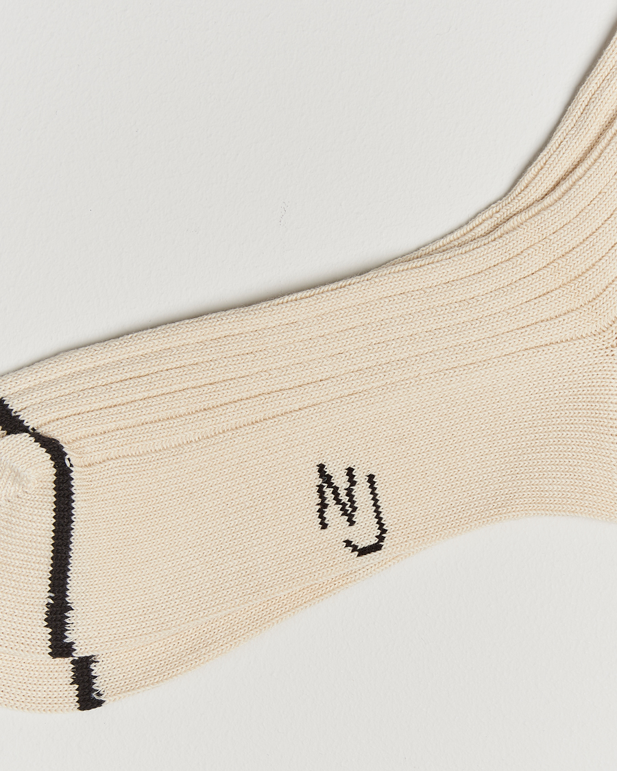 Herren | Unterwäsche | Nudie Jeans | Retro Tennis Socks Off White/Black