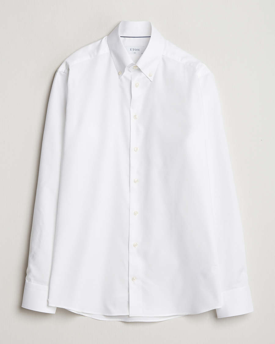 Herren | Hemden | Eton | Slim Fit Wrinkle Free Oxford Shirt White