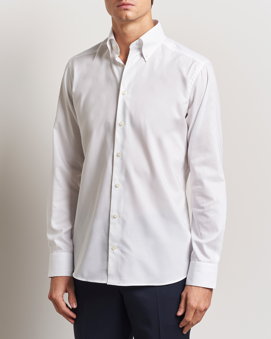 Herren | Hemden | Eton | Slim Fit Wrinkle Free Oxford Shirt White