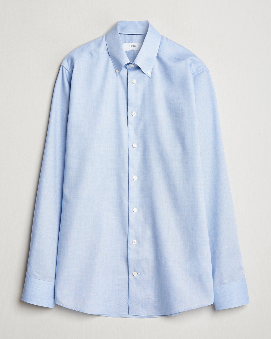 Herren | Hemden | Eton | Slim Fit Wrinkle Free Oxford Shirt Light Blue