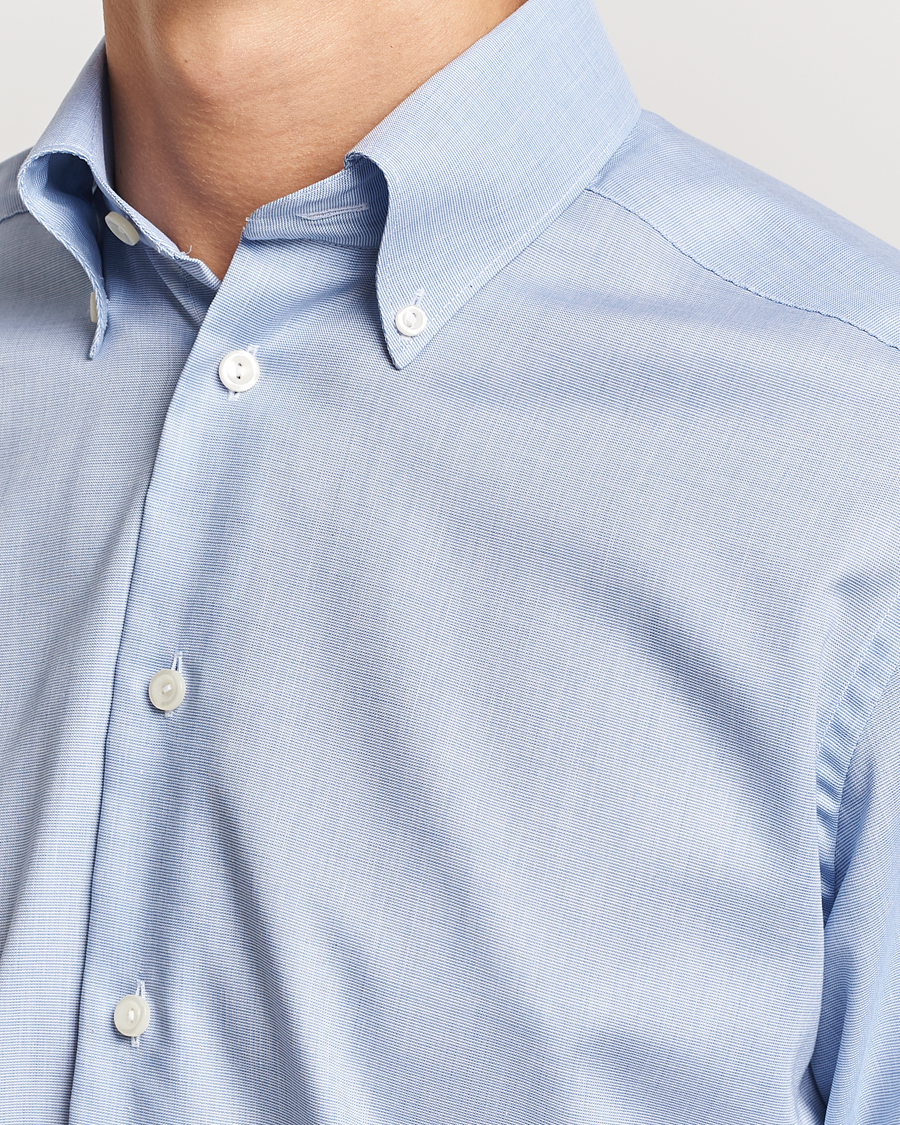 Herren | Hemden | Eton | Slim Fit Wrinkle Free Oxford Shirt Light Blue