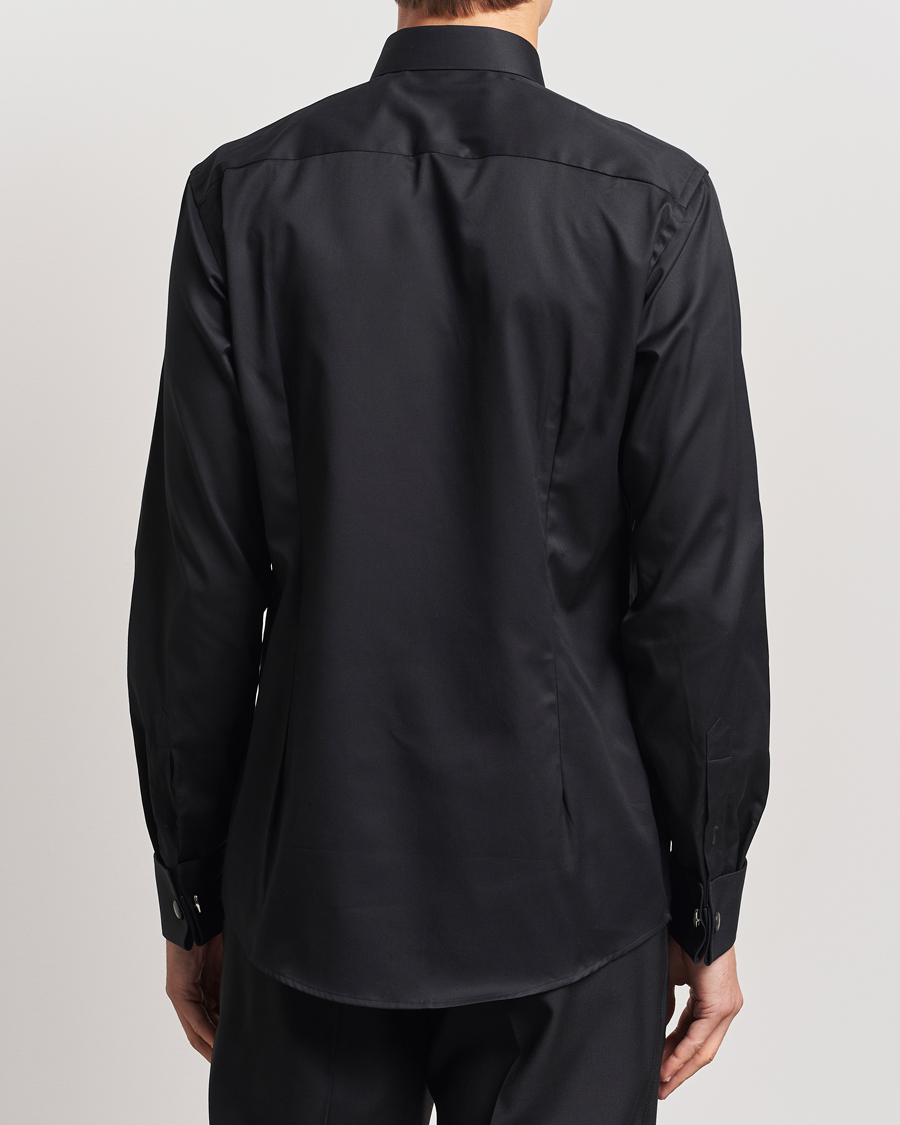 Herren | Hemden | Eton | Slim Fit Plissé Tuxedo Shirt Black