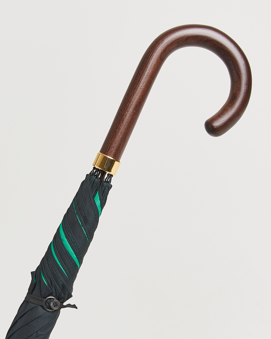 Herren | Regenschirme | Fox Umbrellas | Hardwood Umbrella Black/Green